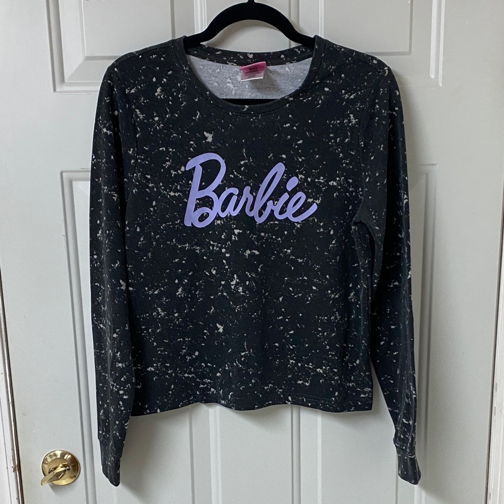 Barbie Black Speckled Crewneck Sweatshirt XS